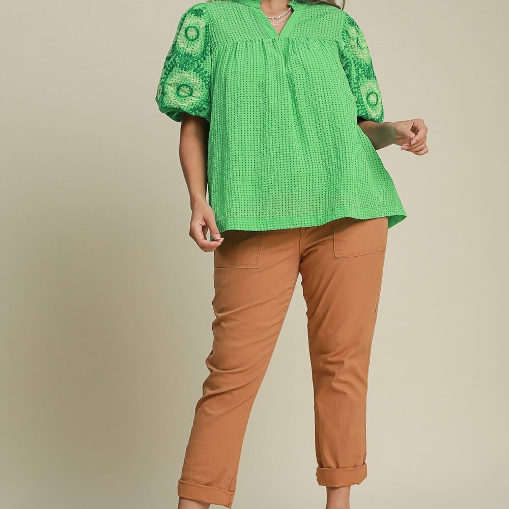 UMGEE Checkered Seersucker Top (New) - Picture 4 of 6